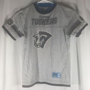 Vintage UFL Florida Tuskers UFL Football Gray Jersey T-Shirt Youth Medium